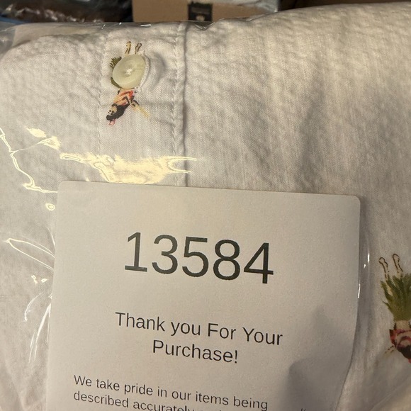 Tommy Bahama Shirt Mens XL White Seersucker Hula Girl Surfing Hawaiian Tropical - Picture 8 of 8